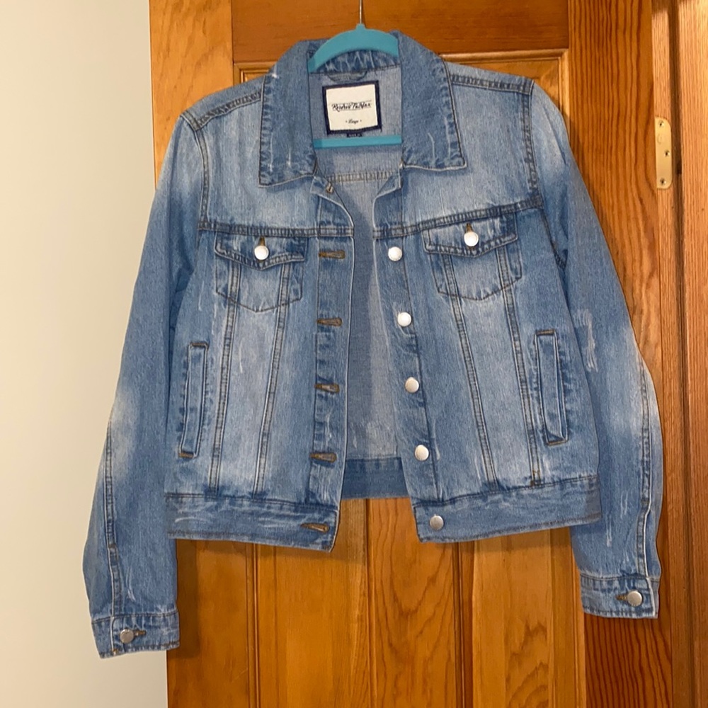Distressed Blue Jean Jacket